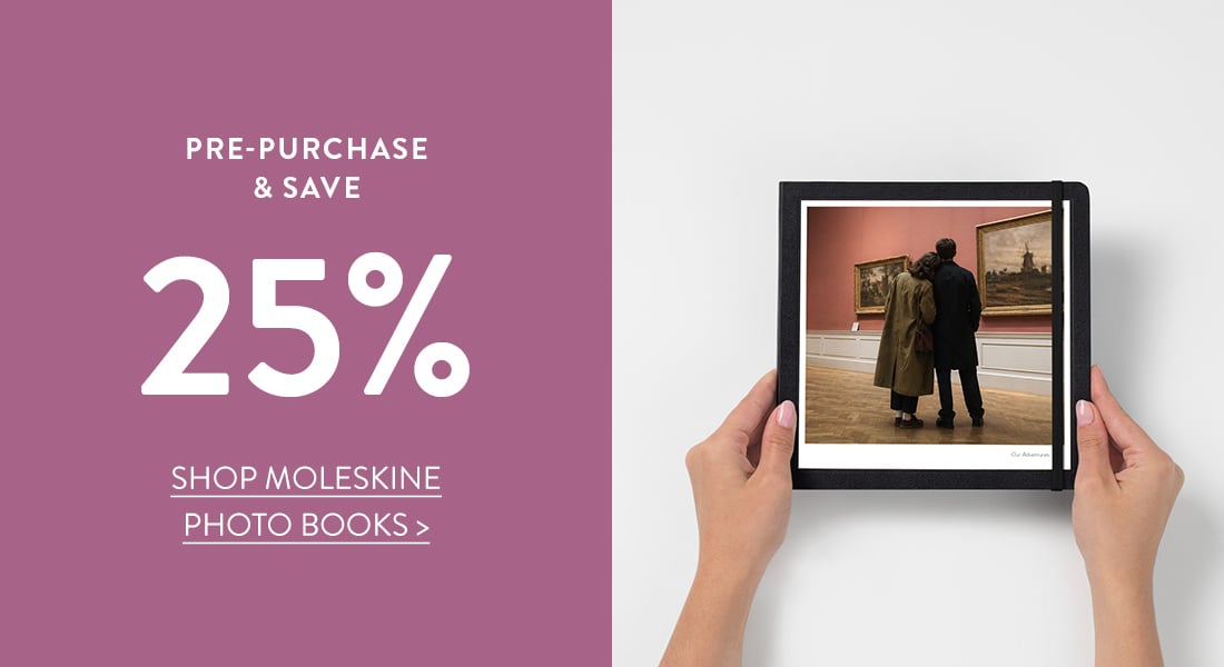 Pre-purchase and save 25% on Moleskine Photo Books